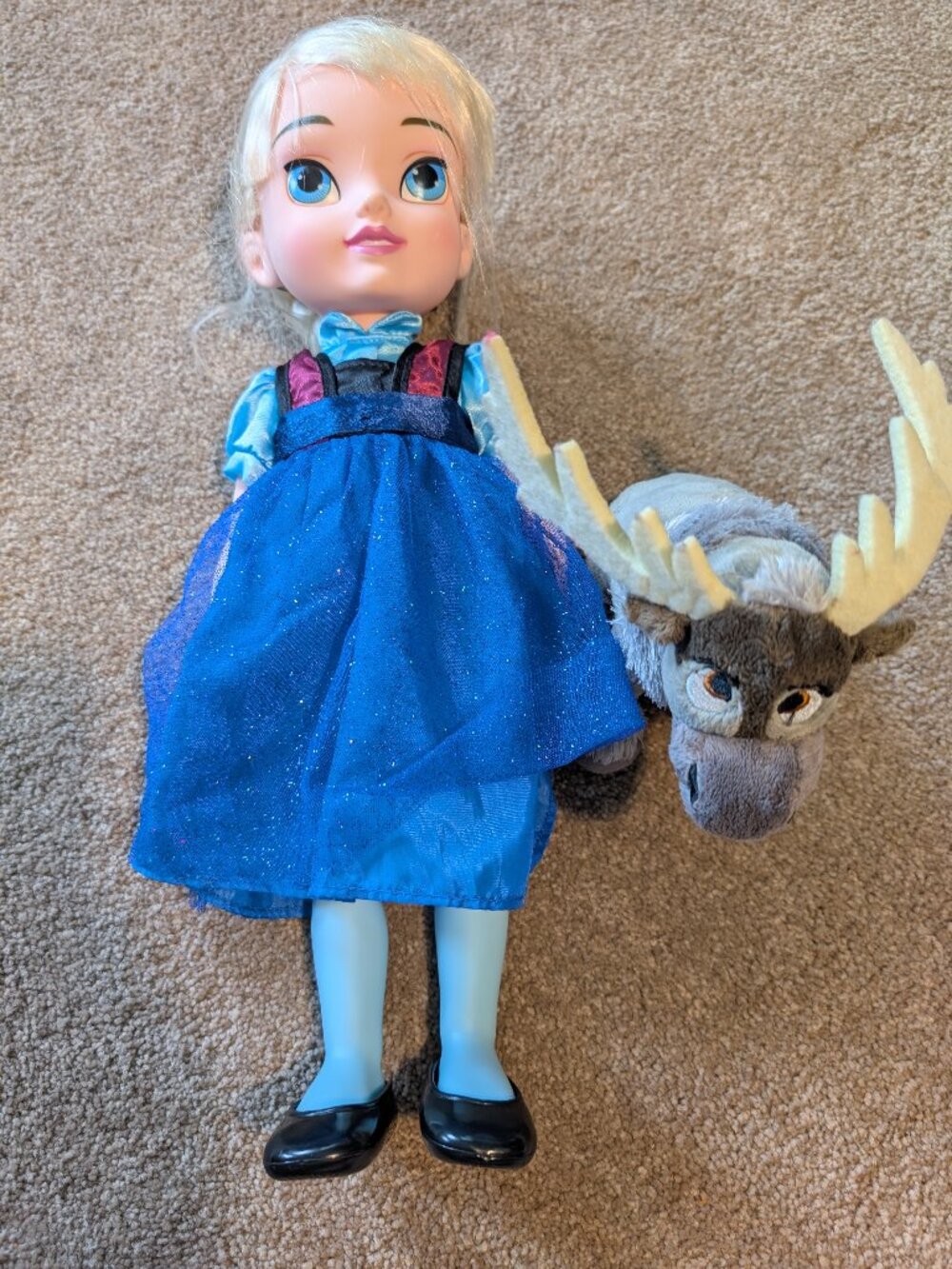 Disney Doll Elsa with Sven Ty Stuffy
